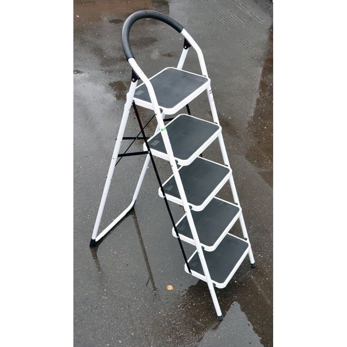  Стремянка SevenBerg Prima Lux белая с 5-ю широкими ступенями