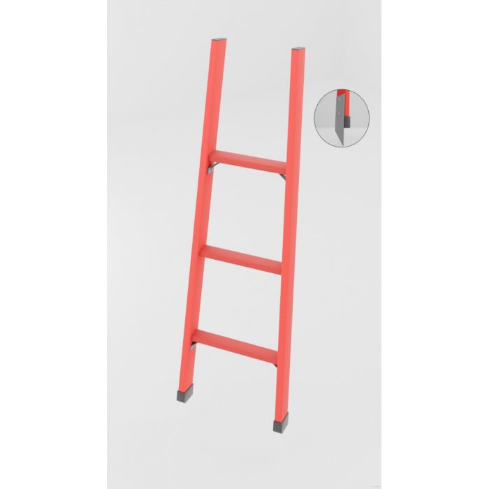 ЛСП-1,0ТМ лестница стеклопластиковая приставная Телеком, металлические оконцеватели h=1000мм, ступ.3