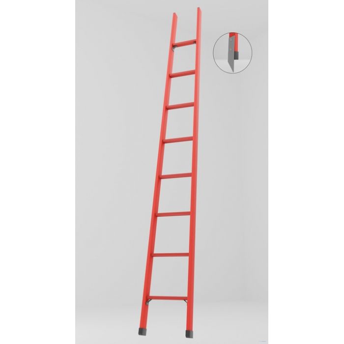 ЛСП-2,3ТМ лестница стеклопластиковая приставная Телеком, металлические оконцеватели h=2300мм, ступ.8
