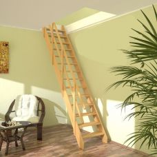 Лестница прямая деревянная Стандарт ЛМ-03 для дачи