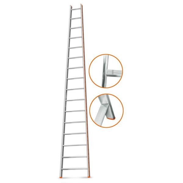  Односекционная лестница Эйфель Комфорт-Профи Пирамида 16 ступеней