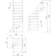  Деревянная межэтажная лестница Лес-92 (поворот 90°) Универсальная
