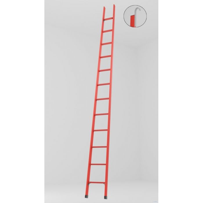ЛСП-3,3ТК лестница стеклопластиковая приставная Телеком, крюки h=3300мм, ступ.12
