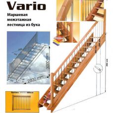 Маршевая деревянная лестница Vario