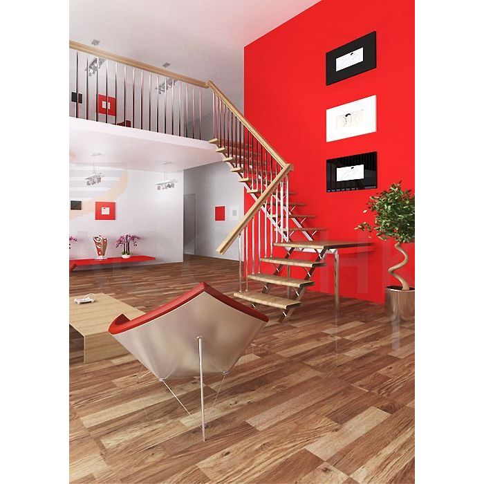  Деревянная межэтажная лестница ЛЕС-05 универсальная (поворот 90 градусов)