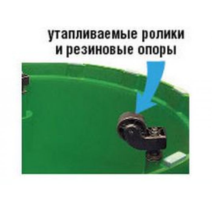  Пластиковый табурет-стремянка на роликах черный