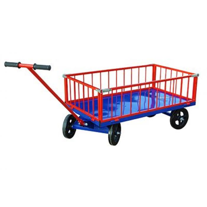  Усиленная бортовая платформенная тележка с передней поворотной осью ТПОБ 2
