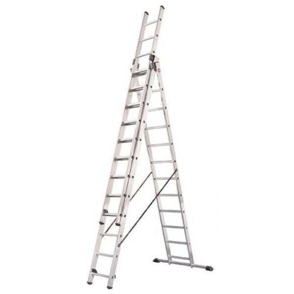  Профессиональная алюминиевая лестница-стремянка Hailo 3х12