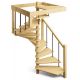  Деревянная межэтажная лестница ЛЕС-10 правозаходная 360 градусов