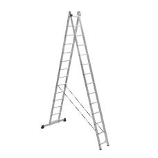 Двухсекционная лестница Alumet 2х14 алюминиевая 5214
