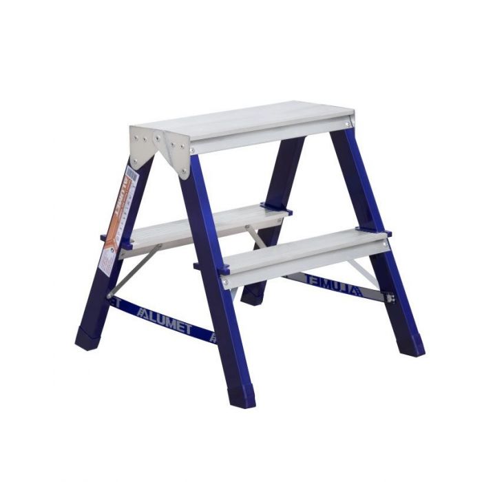 Стальная стремянка Alumet MD 2 ступени двухсторонняя MD8202