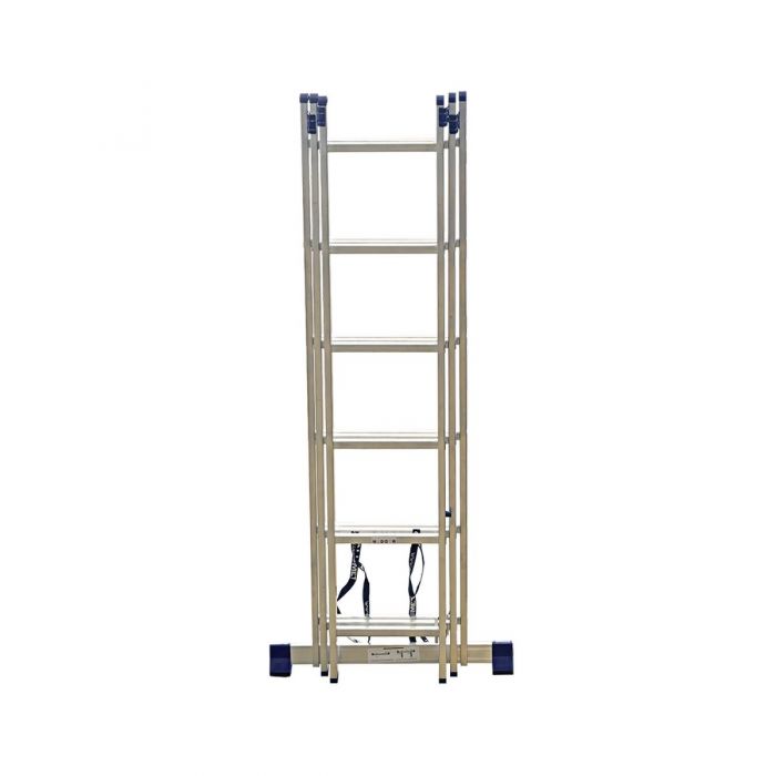 Трехсекционная лестница Alumet 3х6 алюминиевая 5306