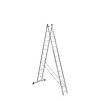 Двухсекционная лестница Alumet 2х14 алюминиевая 5214, длина 6.7 м.