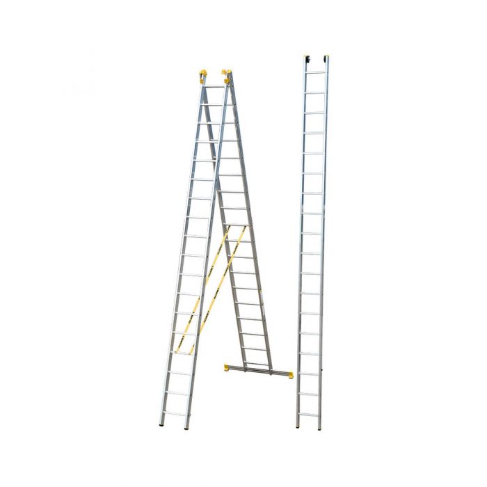 Лестницы Alumet 3х18 ПРОФИ трехсекционные алюминиевые 9318