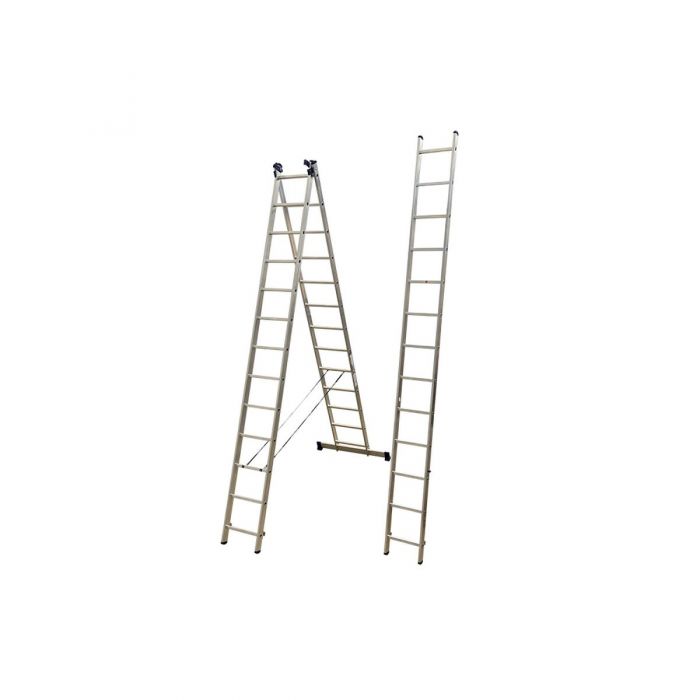 Трехсекционная лестница Alumet 3х13 алюминиевая 5313