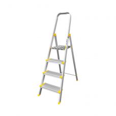 Стремянка с анодированным покрытием Alumet серии AS 4 широкие ступени