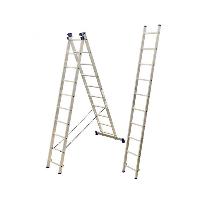 Трехсекционная лестница Alumet 3х10 алюминиевая 5310