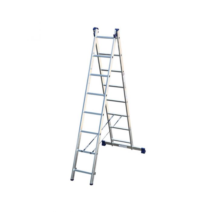 Двухсекционная лестница Alumet 2х8 алюминиевая 5208