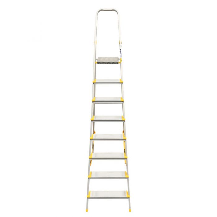 Стремянка с анодированным покрытием Alumet серии AS 8 широких ступеней