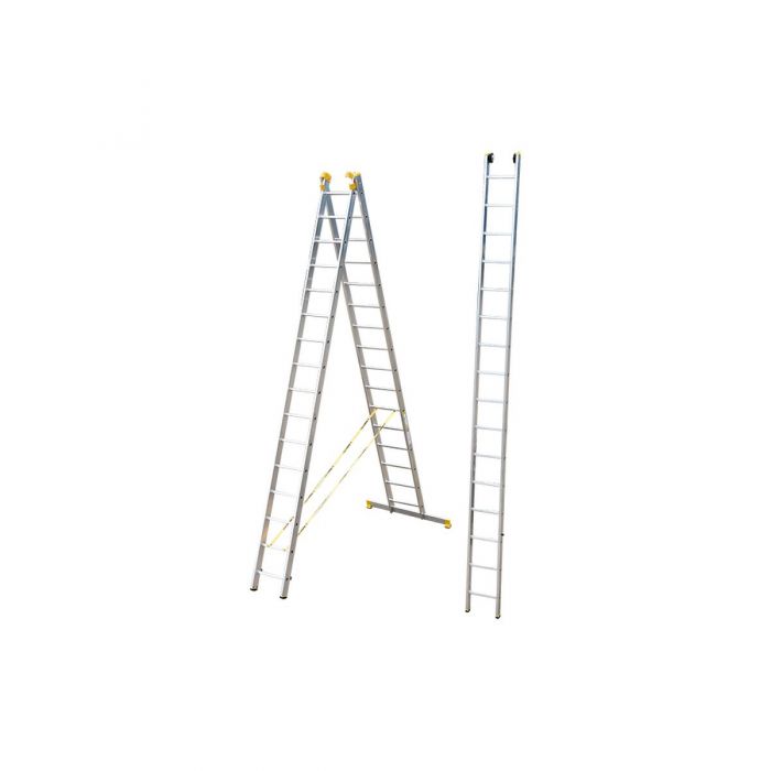 Лестницы Alumet 3х16 ПРОФИ трехсекционные алюминиевые 9316