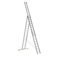 Лестница Alumet 3х16 ПРОФИ трехсекционные алюминиевые 9316