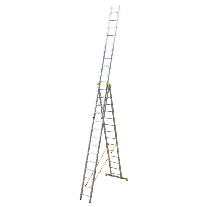Лестницы Alumet 3х14 ПРОФИ трехсекционные алюминиевые 9314