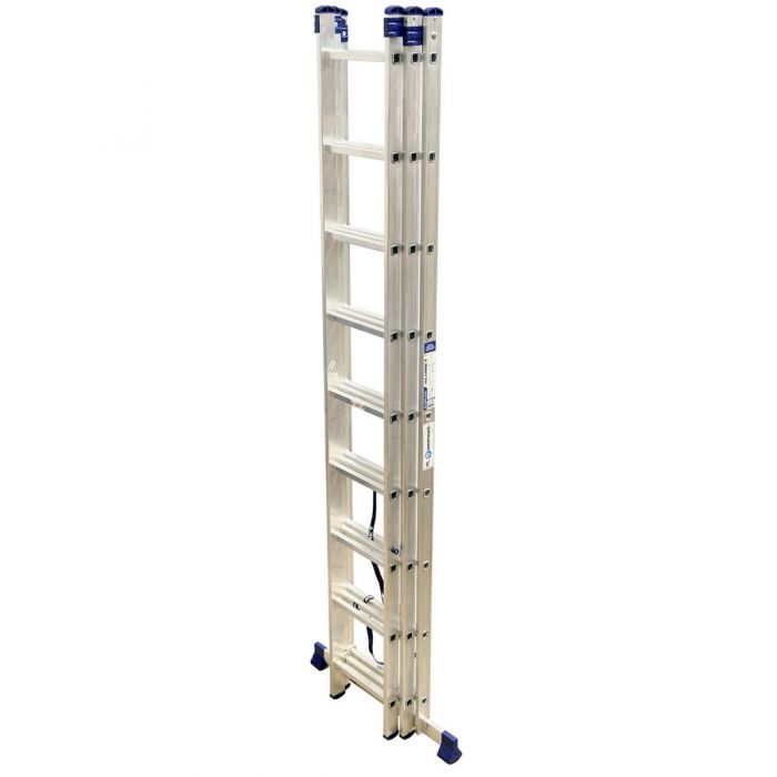 Трехсекционная лестница Alumet 3х9 алюминиевая 5309
