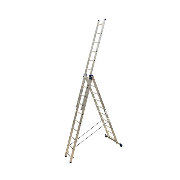 Трехсекционная лестница Alumet 3х10 алюминиевая 5310