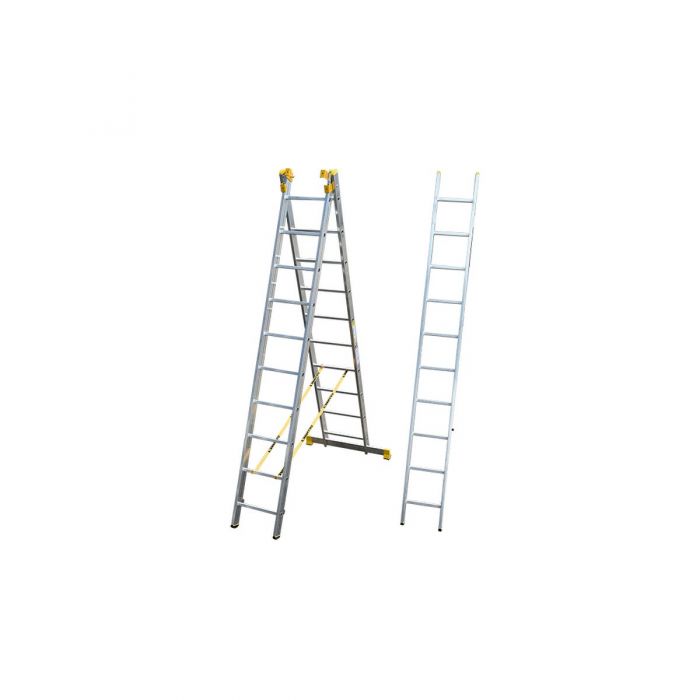 Лестницы Alumet 3х10 ПРОФИ трехсекционные алюминиевые 9310