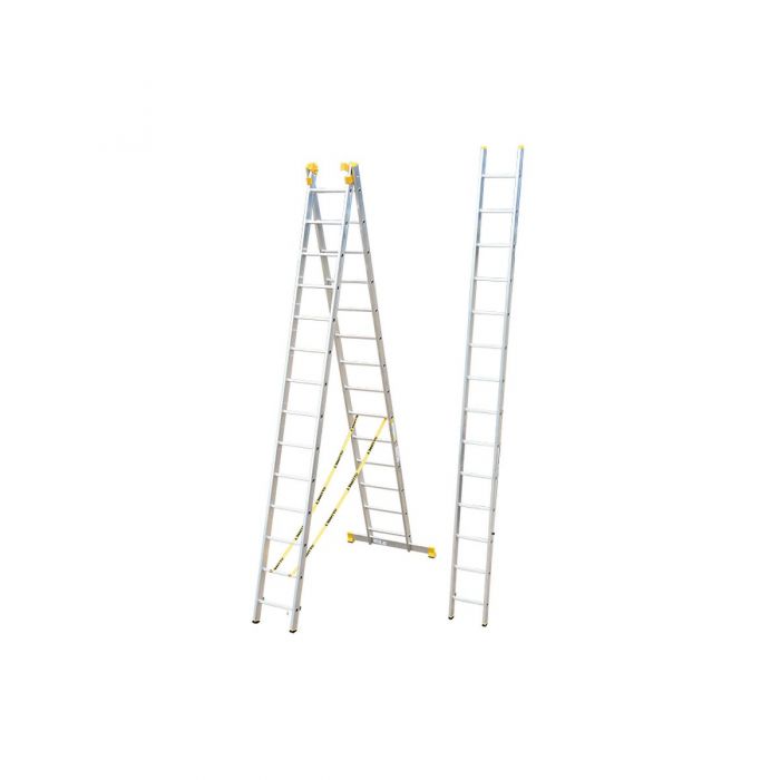 Лестницы Alumet 3х14 ПРОФИ трехсекционные алюминиевые 9314