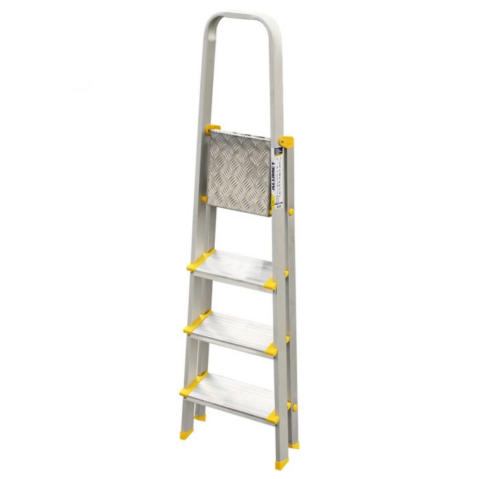 Стремянка с анодированным покрытием Alumet серии AS 4 широкие ступени