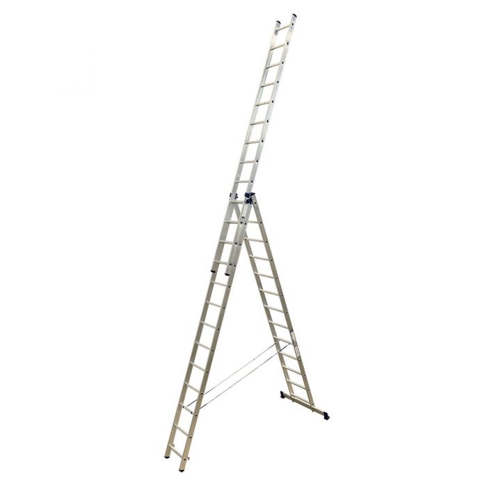 Трехсекционная лестница Alumet 3х13 алюминиевая 5313