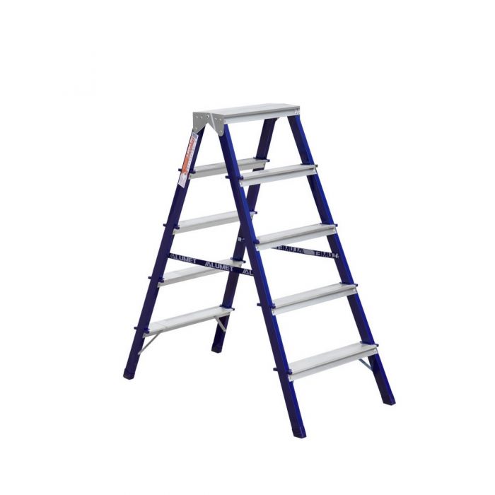 Стальная стремянка Alumet MD 5 ступени двухсторонняя MD8205