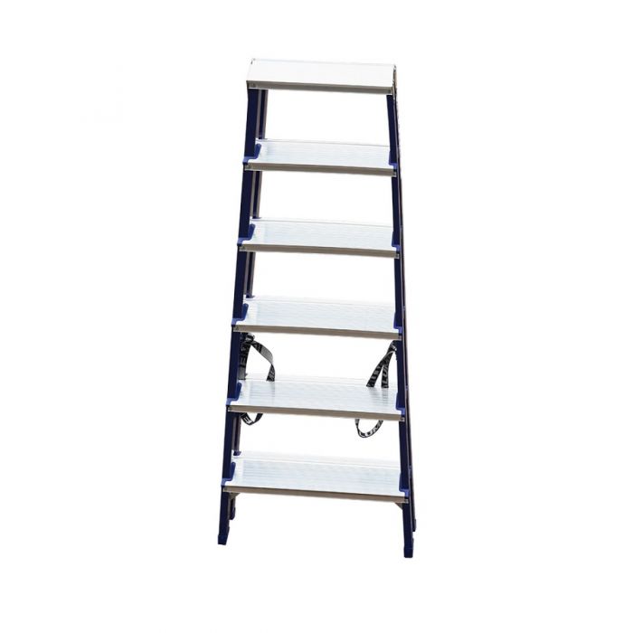 Стальная стремянка Alumet MD 6 ступени двухсторонняя MD8206