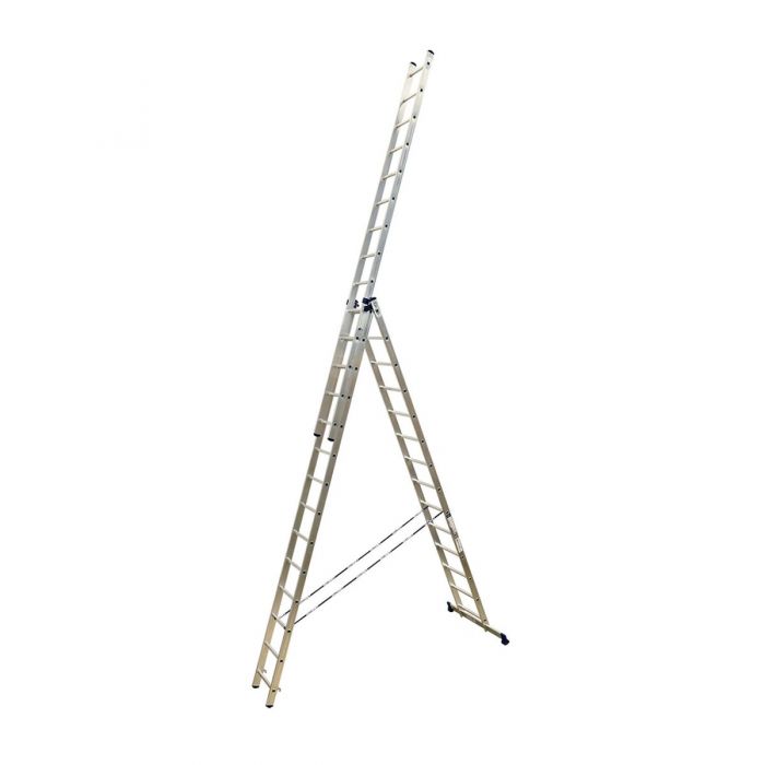 Трехсекционная лестница Alumet 3х14 алюминиевая 5314
