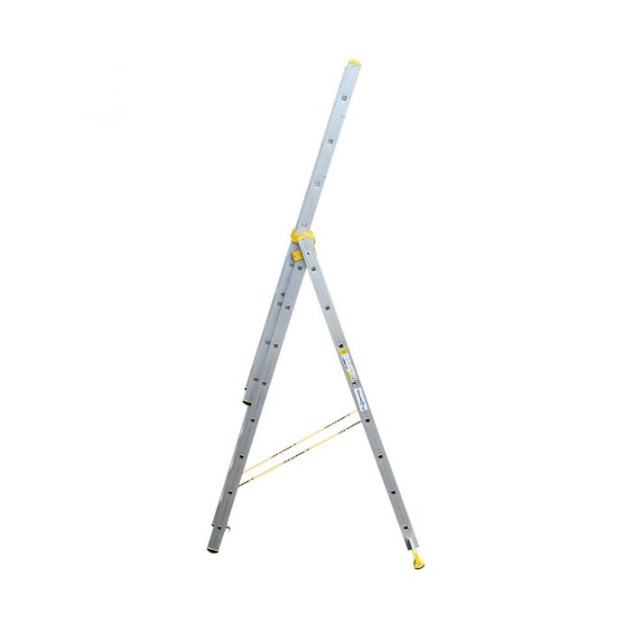 Лестницы Alumet 3х8 ПРОФИ трехсекционные алюминиевые 9308