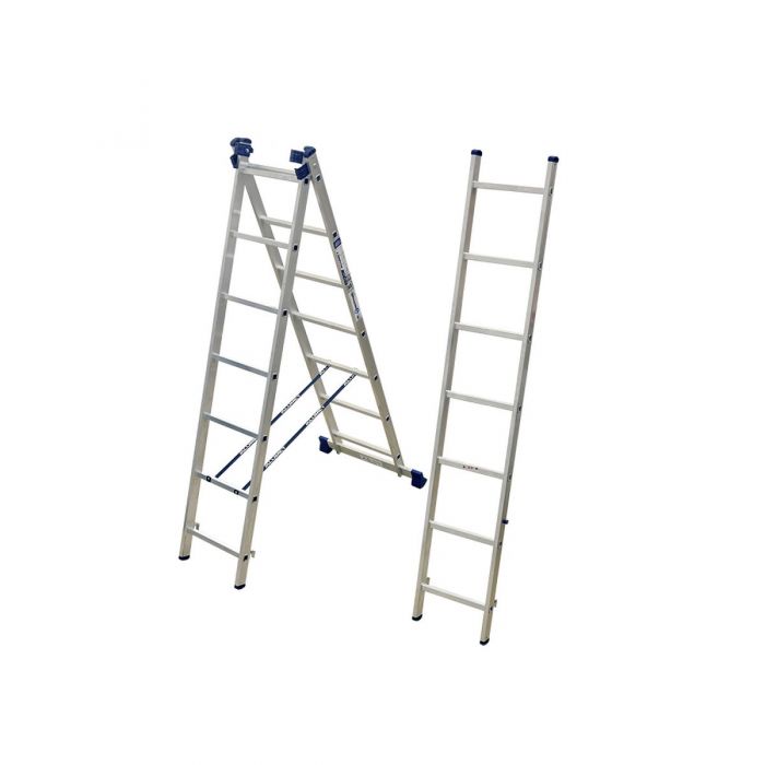 Трехсекционная лестница Alumet 3х7 алюминиевая 5307