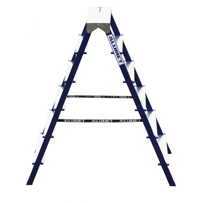 Стальная стремянка Alumet MD 6 ступени двухсторонняя MD8206