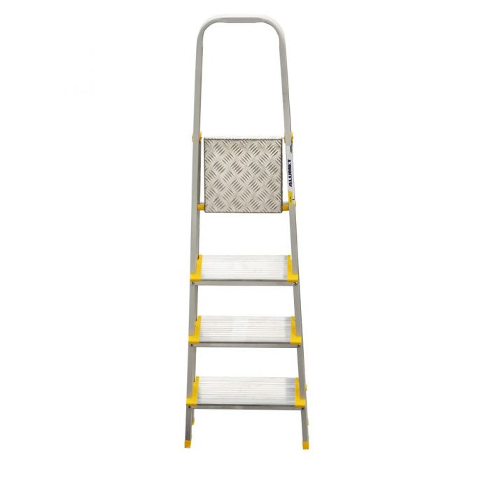 Стремянка с анодированным покрытием Alumet серии AS 4 широкие ступени