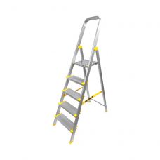 Стремянка с анодированным покрытием Alumet серии AS 5 широких ступеней