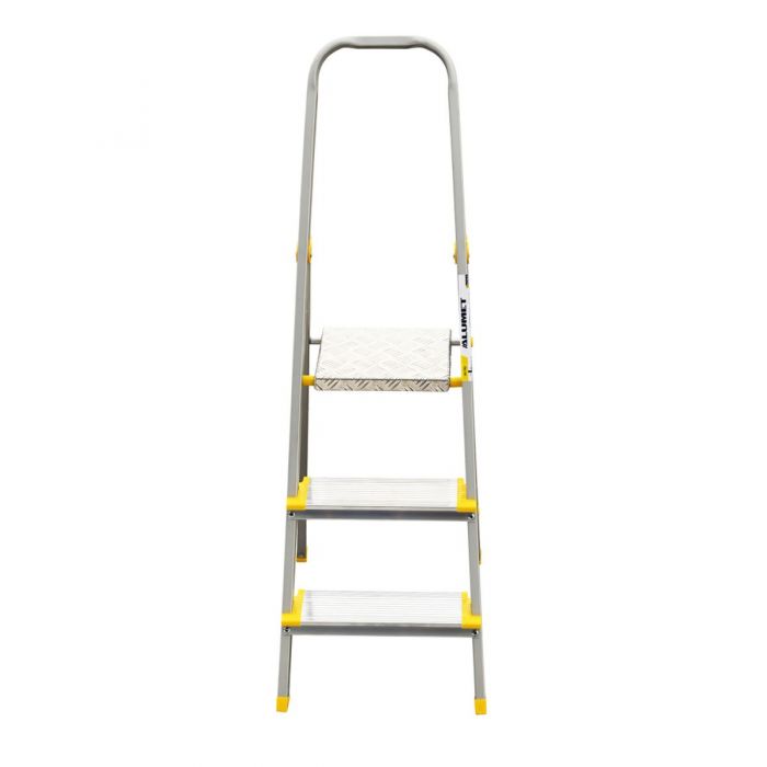 Стремянка с анодированным покрытием Alumet серии AS 3 широкие ступени