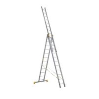 Лестница Alumet 3х12 ПРОФИ трехсекционные алюминиевые 9312