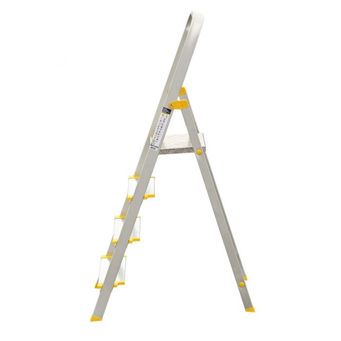 Стремянка с анодированным покрытием Alumet серии AS 4 широкие ступени