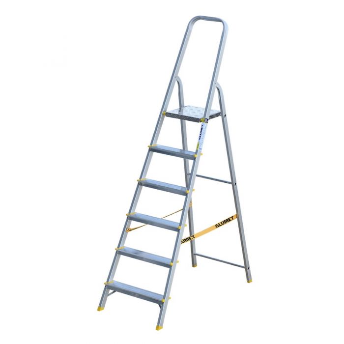 Стремянка с анодированным покрытием Alumet серии АРА 6 ступеней