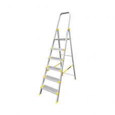 Стремянка с анодированным покрытием Alumet серии AS 6 широких ступеней