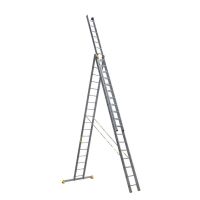 Лестница Alumet 3х18 ПРОФИ трехсекционные алюминиевые 9318