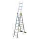 Лестницы Alumet 3х8 ПРОФИ трехсекционные алюминиевые 9308