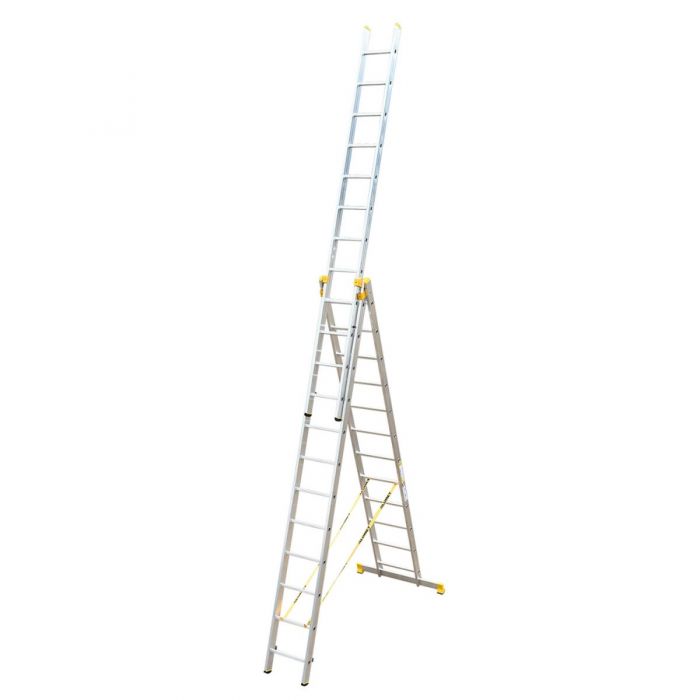 Лестницы Alumet 3х12 ПРОФИ трехсекционные алюминиевые 9312