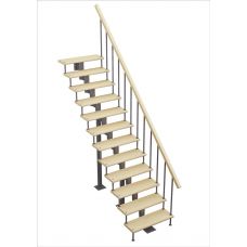 Модульная лестница Стандарт прямой марш высота шага 225 мм