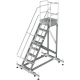 Односторонняя лестница-платформа с поддомкрачиваемыми ножками Sarayli 7 ступеней